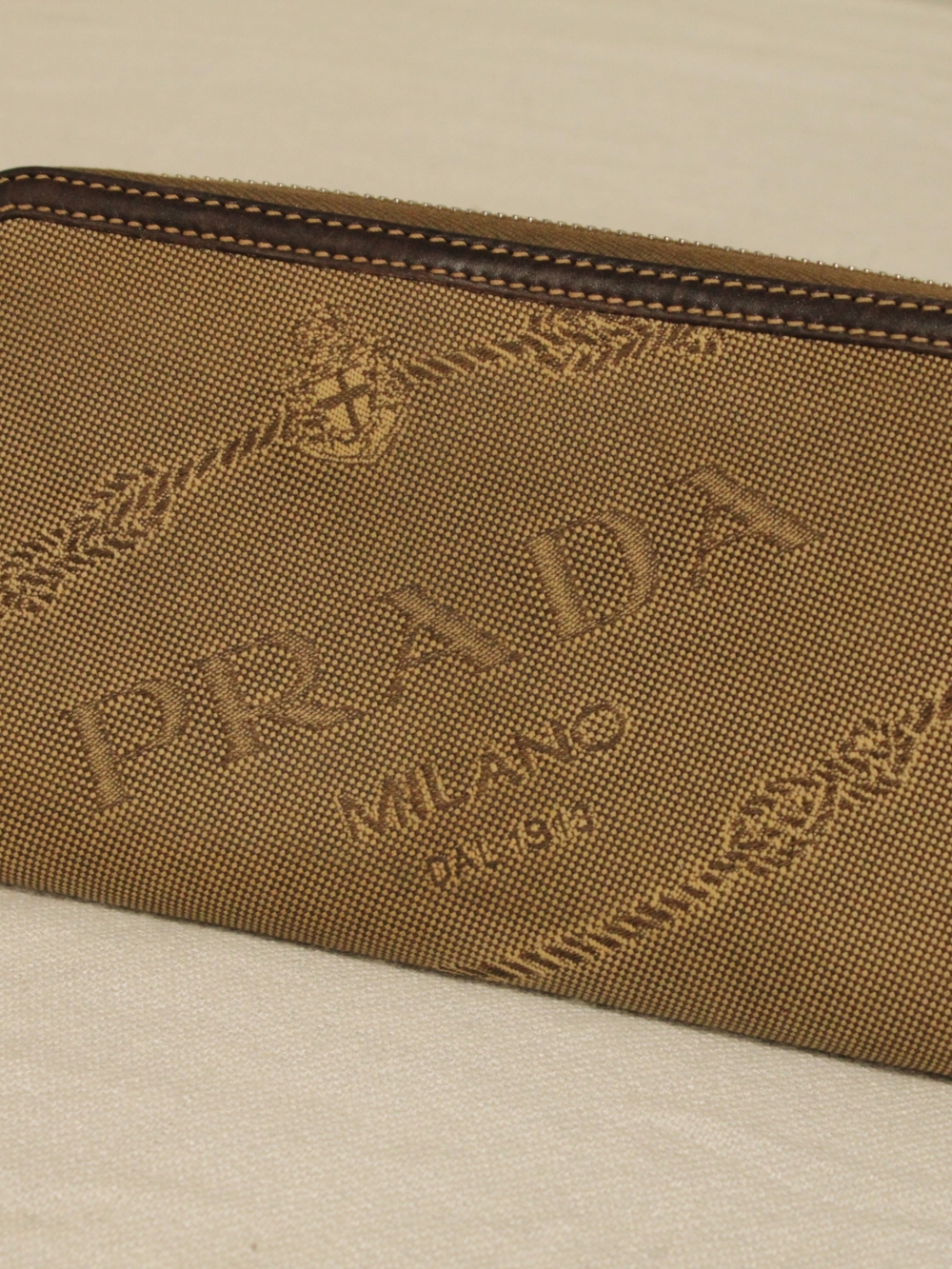 Prada Brown Canvas Wallet